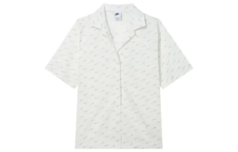 Nike Shirts Women's Sail White Cuban Collar Moderate