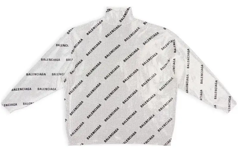 Balenciaga logo-print rhinestone jumper