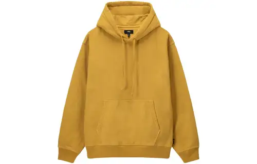 Stussy Pigment Dyed Fleece Hoodie 'Gold'