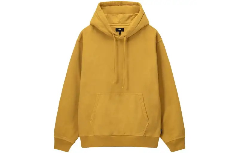 Stussy Pigment Dyed Fleece Hoodie 'Gold'