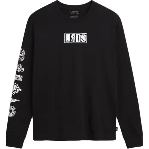 Vans Drop Shoulder Sleeve T Shirt Women's Black