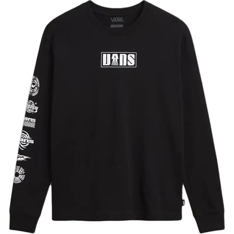 Vans Drop Shoulder Sleeve T Shirt Women's Black