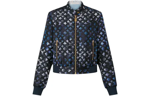 LOUIS VUITTON Reversible Map Print Bomber Jacket