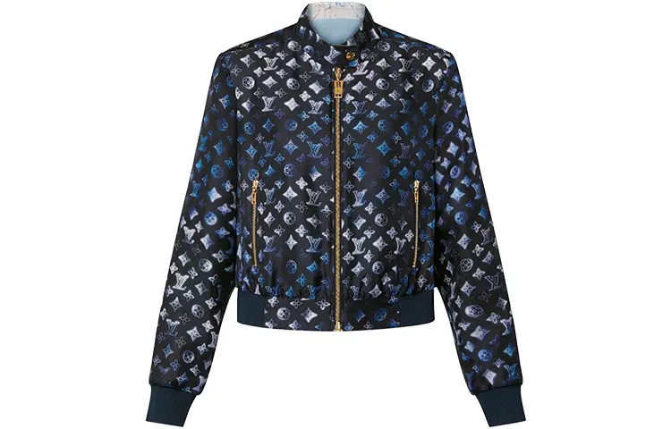 LOUIS VUITTON Reversible Map Print Bomber Jacket
