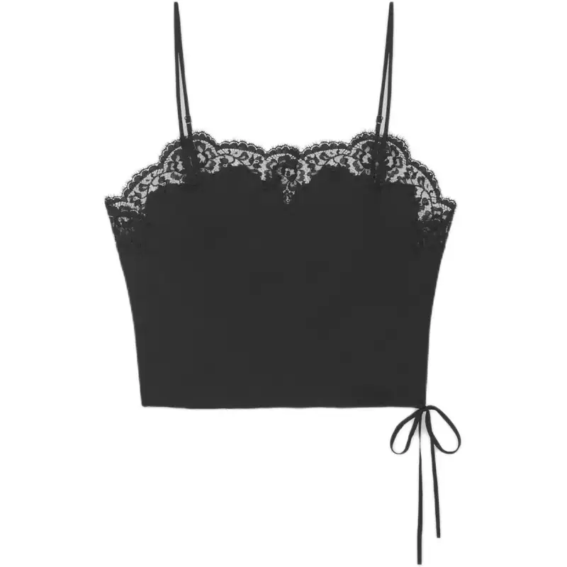 SAINT LAURENT Satin Cropped Top