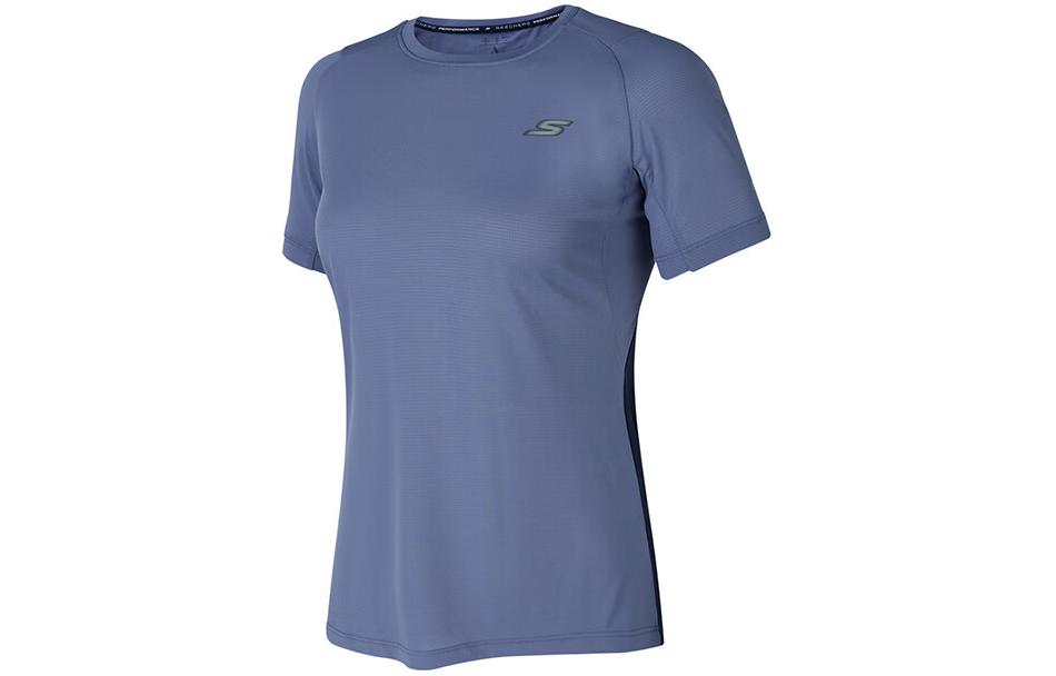 Skechers Raglan Sleeve T Shirt Women’s Light Velvet Blue