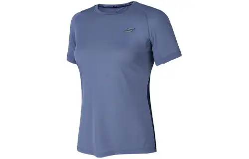 Skechers Raglan Sleeve T Shirt Women's Light Velvet Blue