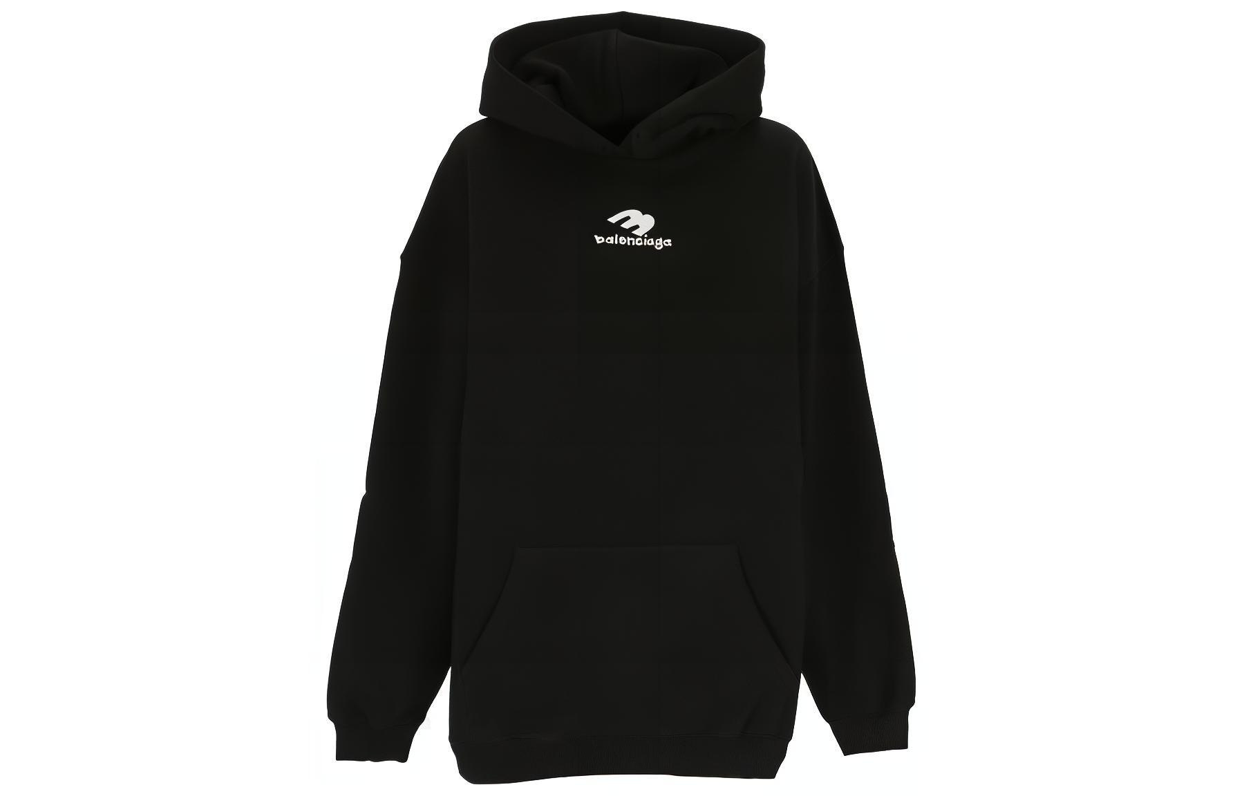 Женское худи Balenciaga FW22 Logo (черное)