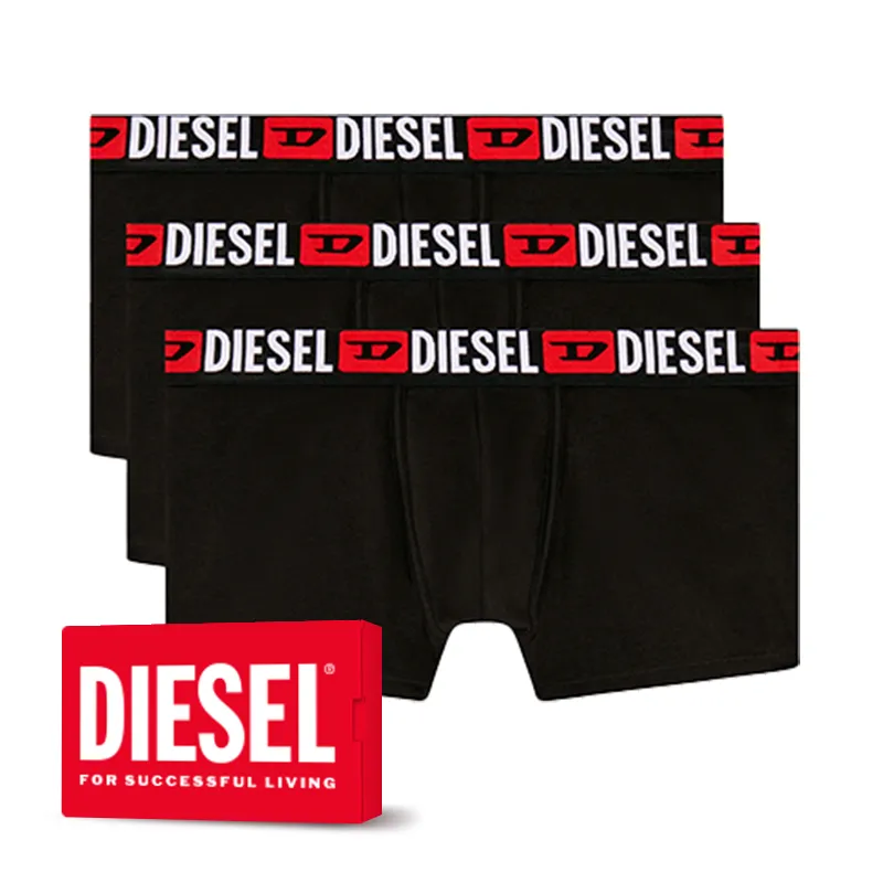 Diesel logo-waistband boxer briefs (pack of three)