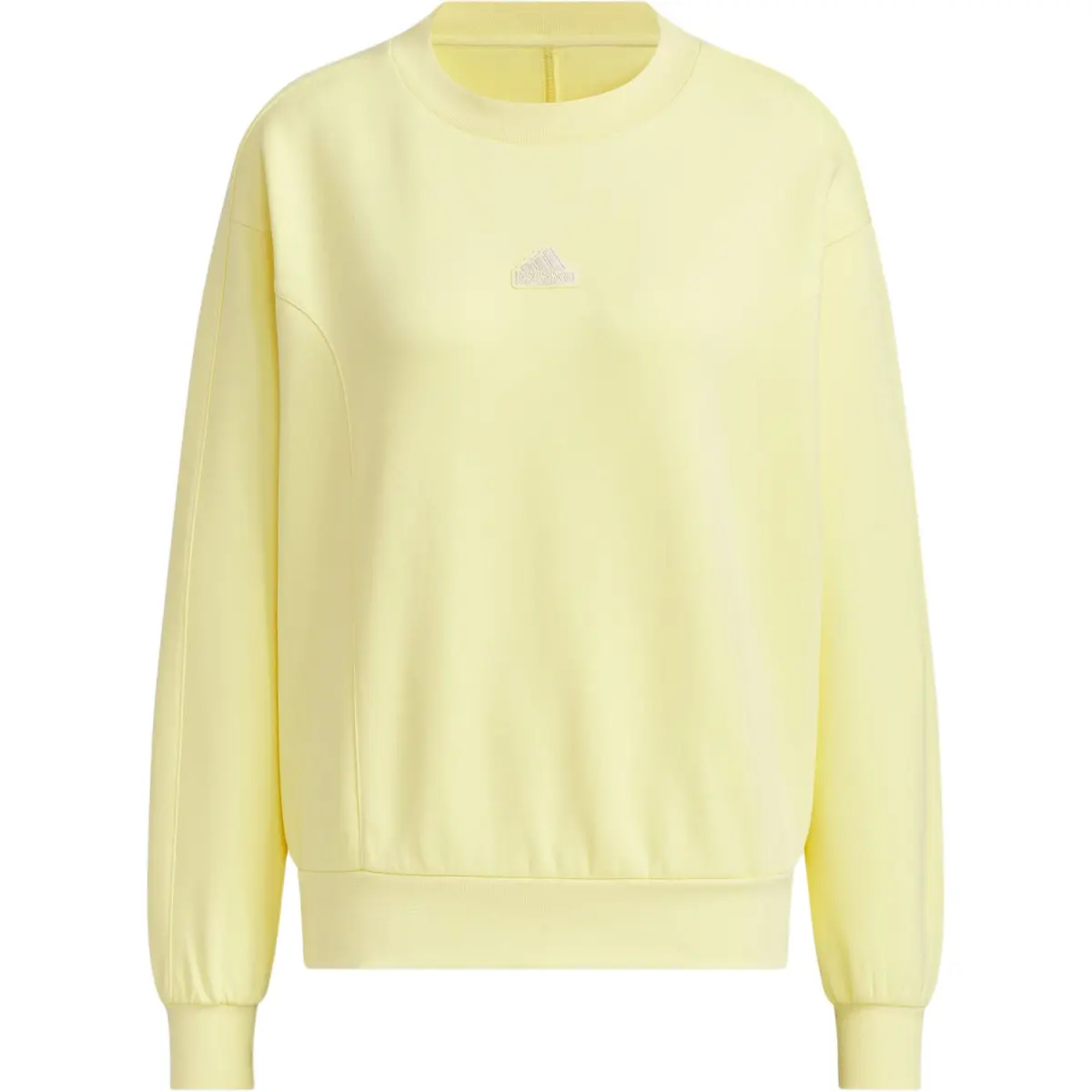 Adidas Logo Doubleknit Crew Sweatshirt Women's Yellow