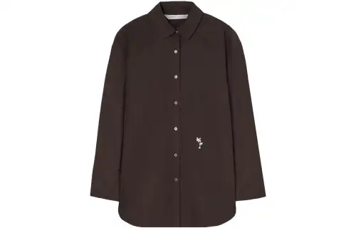 PALM ANGELS Shirts Women's Black Square Collar Moderate Shirt