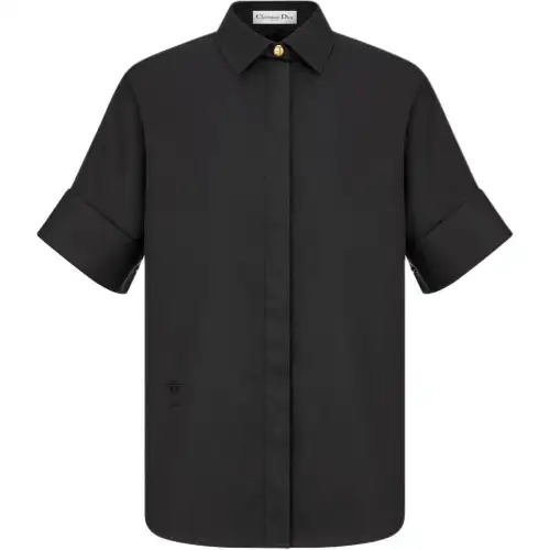 DIOR Short Sleeved Blouse Shirt Women's Black