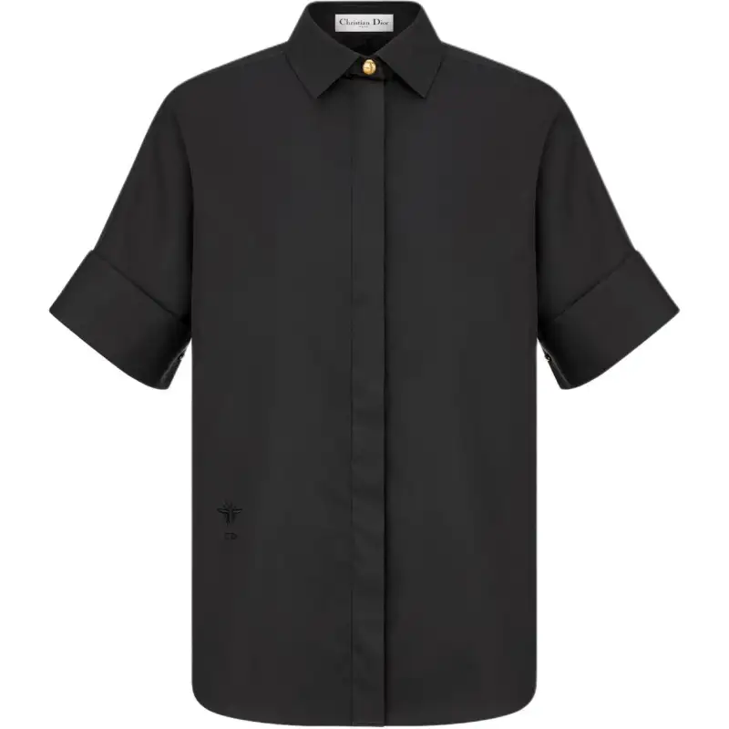 DIOR Short Sleeved Blouse Shirt Women's Black