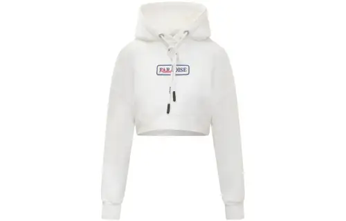 PALM ANGELS Sweatshirts Women's White Hooded Moderate Regular