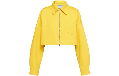 PRADA Jackets Women's Yellow Lapel Moderate Other