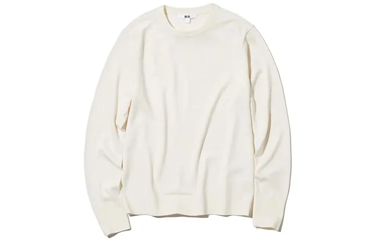 UNIQLO Knitwear Women's Ivory Crew Neck Moderate Other