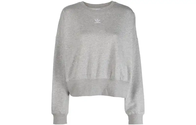 Adidas Originals Sweatshirts Women's Gray Crew Neck Moderate Regular