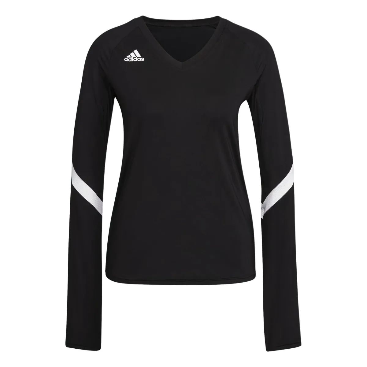 Adidas Knitwear Women's Black V-neck Moderate Nipped-in Waist