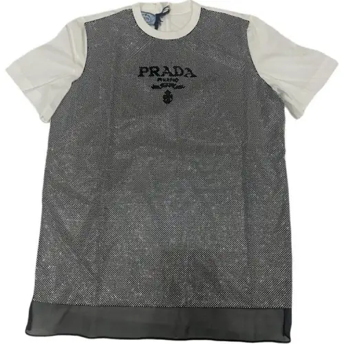 PRADA T Shirts Women's Black Crew Neck Moderate Straight Fit