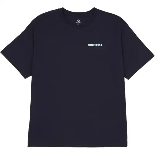 Converse Drop Shoulder Sleeve T Shirt Women's Black