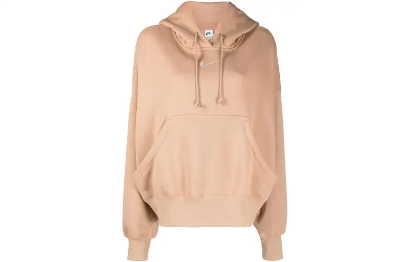 Nike Sweatshirts Women's Khaki Hooded Moderate Regular
