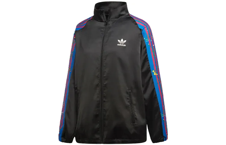 Adidas Originals Jackets Women's Black Stand Collar Moderate Instructor