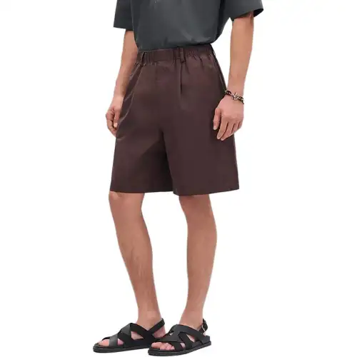 HERMES SS25 Casual Shorts Men's Coffee
