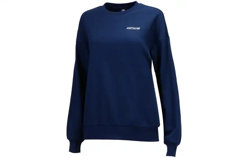 ANTA Sweatshirts Women's Bright Moon Blue Crew Neck Moderate Regular