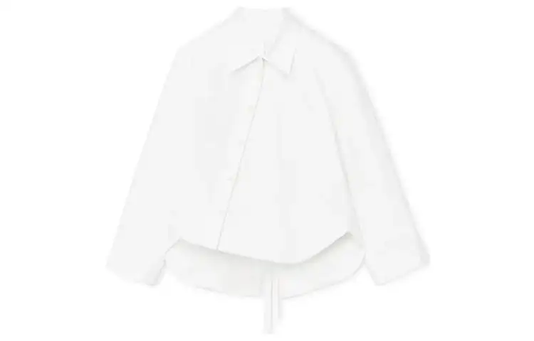 LOEWE Shirts Women's White Lapel Moderate Shirt