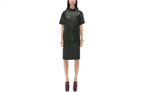 Bottega Veneta Buttoned Leather Shirt