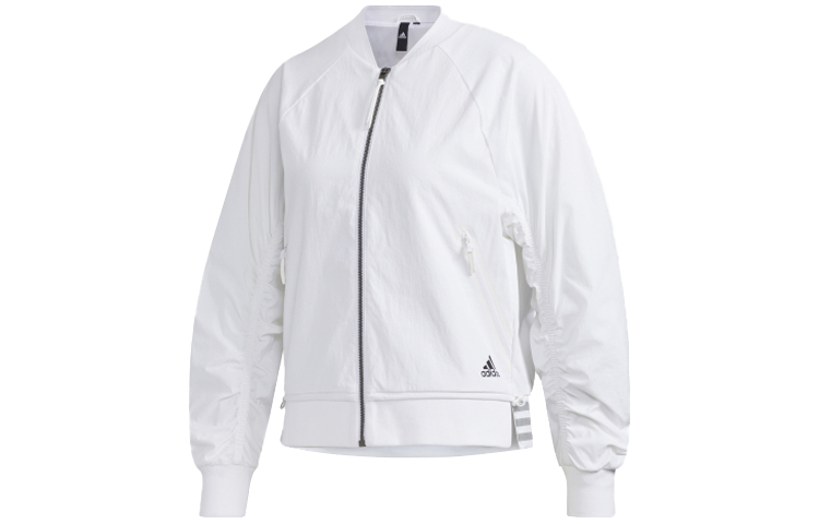 Женская куртка adidas Bomber Fem logo (белая) — фото 1