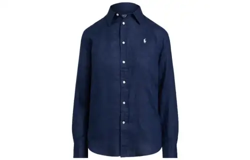 Polo Ralph Lauren Navy shirt, logo embroidery service