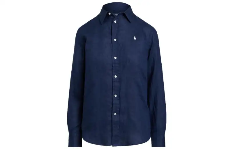 Polo Ralph Lauren Navy shirt, logo embroidery service