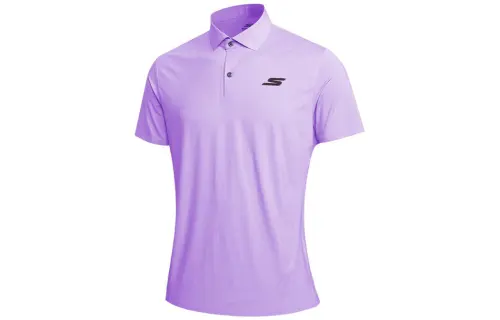 Skechers Polo Shirts Women's Magic Purple Polo Collar Moderate Straight Fit