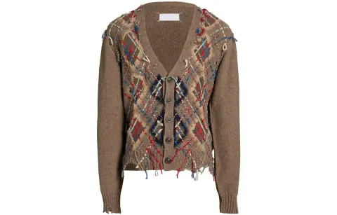 Maison Margiela Cut Out Detailed Knitted Cardigan