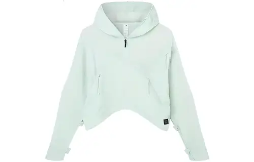 ANTA Sweatshirts Women's Green Hooded Moderate Cardigan