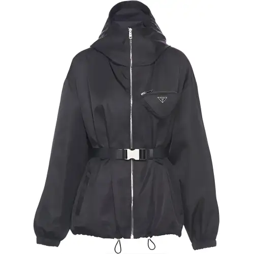PRADA Re Nylon Pouch detail Hooded Jacket