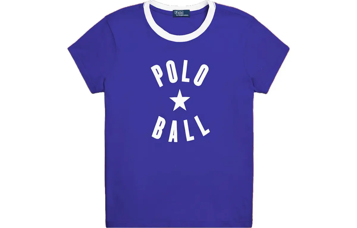Polo Ralph Lauren T-Shirts Women's Blue Crew Neck Moderate Straight Fit