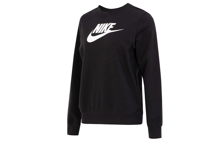 Nike As W Nsw Club Flc Gx Std Crew Sports and Casual Round Neck Pullover American Retro Sweatshirt Women's Black