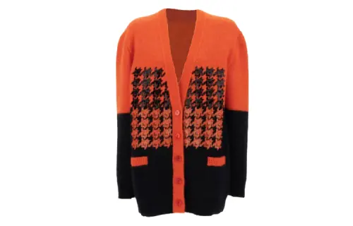 GUCCI Knitwear Women's Orange V Neck Moderate Cardigan