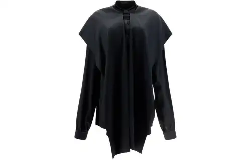 Balenciaga Decorative Panels Hooded Oversized-Fit Shirt