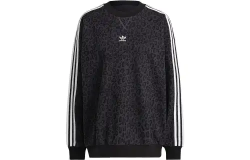 Adidas Originals Sweatshirts Women's Black Crew Neck Moderate Regular