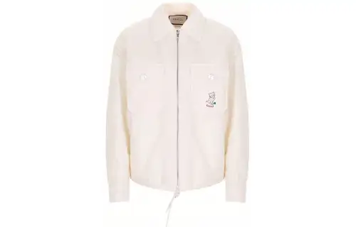 GUCCI Jackets Women's White Lapel Moderate Other