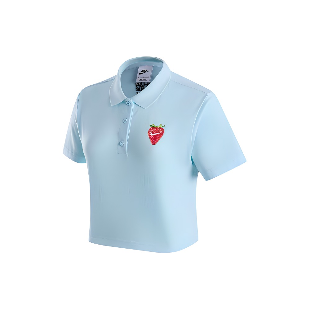Nike Comfortable breathable azure polo, print, with short sleeve