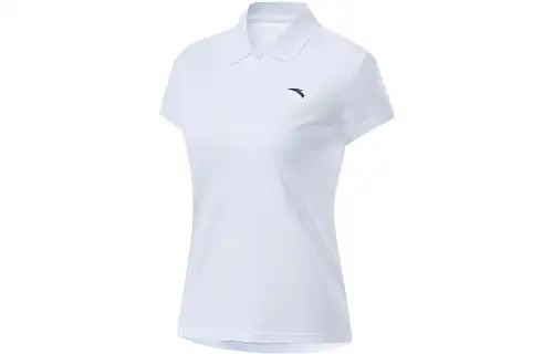 ANTA Life Collection Polo Shirts Women's White Polo Collar Moderate Straight Fit