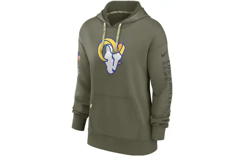 Nike Los Angeles Rams Salute To Service Sideline Dominant Force Men's Nike Dri FIT Nfl Pullover Hoodie