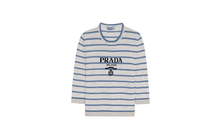 Prada logo-intarsia wool jumper