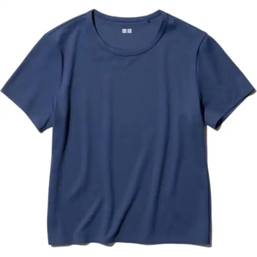 UNIQLO T Shirts Women's Indigo Crew Neck