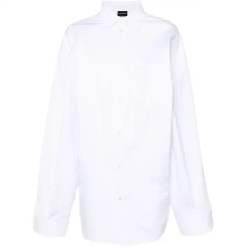 Balenciaga asymmetric poplin shirt