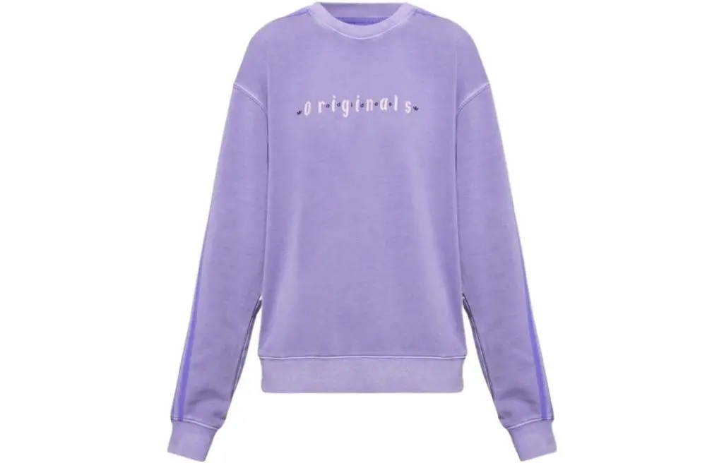 Adidas Originals Sweatshirts Women's Light Purple Crew Neck Moderate Regular